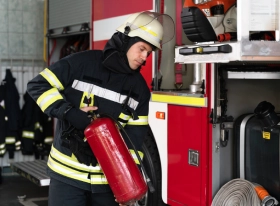 Instrument panels, casings, and fire extinguishers