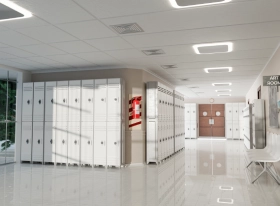 Metal cabinets, lockers, racks, and shelving systems