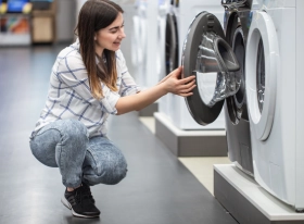 Home appliances such as washing machines and refrigerators